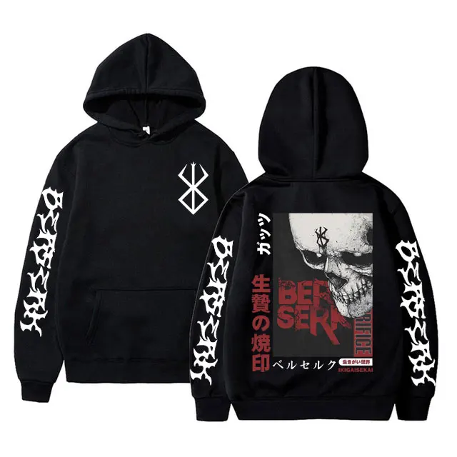 

Anime Berserk Guts Graphic Hoodie Men Women Manga Vintage Oversized Hoodies Swordsman Casca Brand of Sacrifice Zodd Sweatshirt