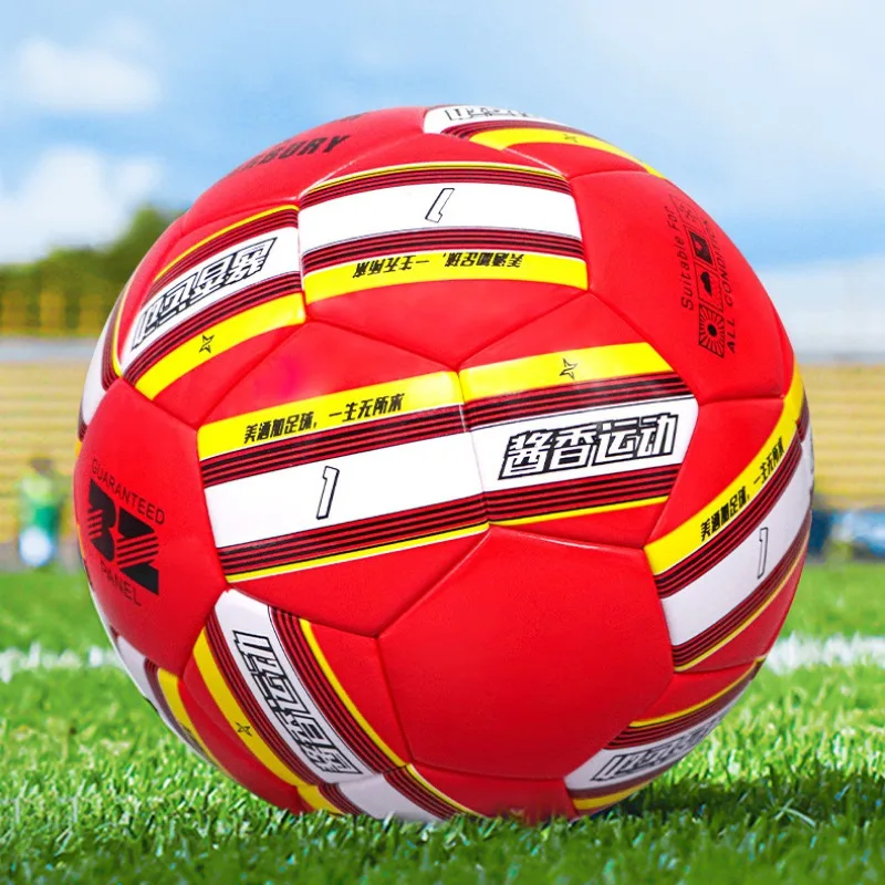 

Official Size5 Football PU Wear-resistant Waterproof Heat Bond Soccer Ball Adults Indoor Outdoor Group Training Match Footy Ball