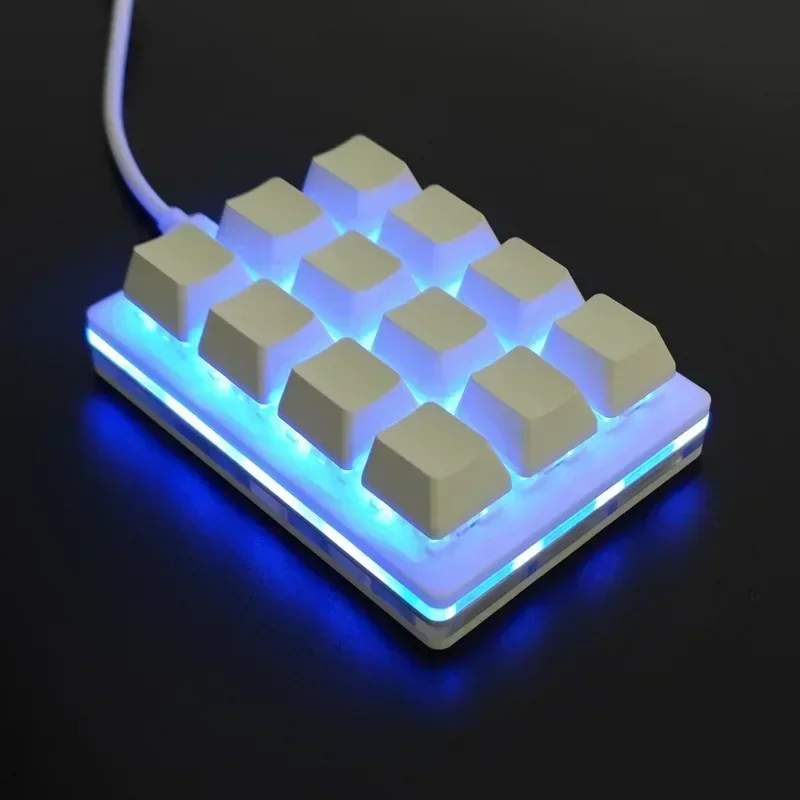 2.4G Kablosuz Macropad Makro Mekanik Klavye Özel RGB Mini 2 Topuzu 12 Tuşları Programlanabilir Anahtar DIY Hot Swap Tasarımcı Ofis