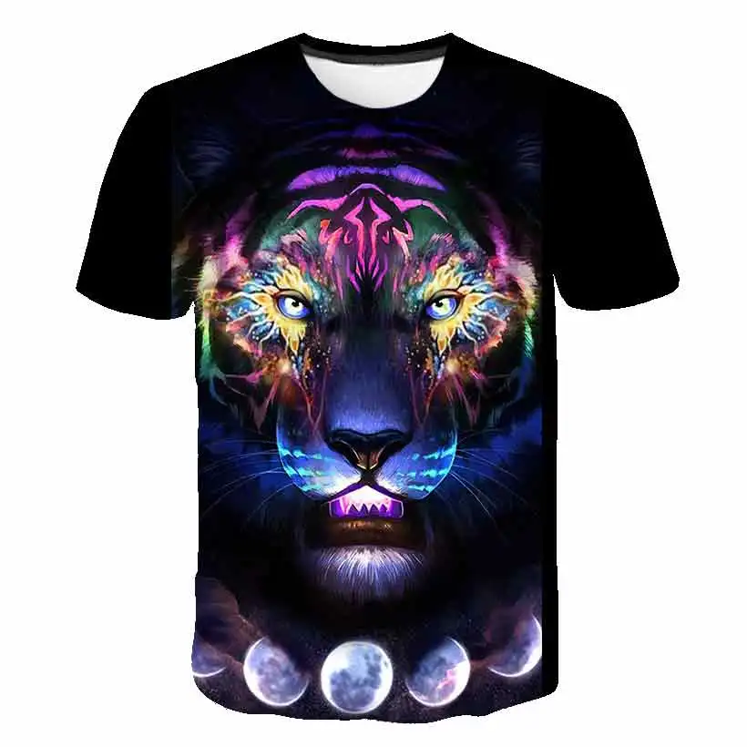 Tiger 3D T Shirt boys girls Children Summer Fashion Short Sleeve Printed Animal T-Shirt Cool Tops Tees Boy Girl Kids Clothing kid t shirt designs