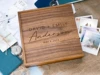 16.9cm Wooden Unfinished Storage Box for photos photograph souvenir Jewelry Baby Gift Box Walnut Decor Wood Wedding Gift Boxes 6