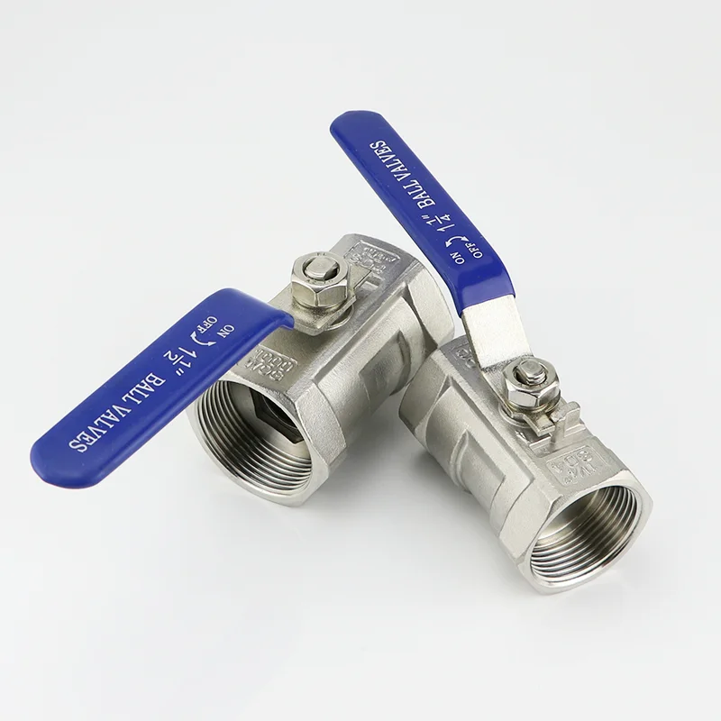 

Stainless Steel BallValve SS304 1pc Ball Valve 1/4" 3/8" 1/2" 3/4" 1" 1-1/4" 1-1/2" Female BSP Water Switch Valve