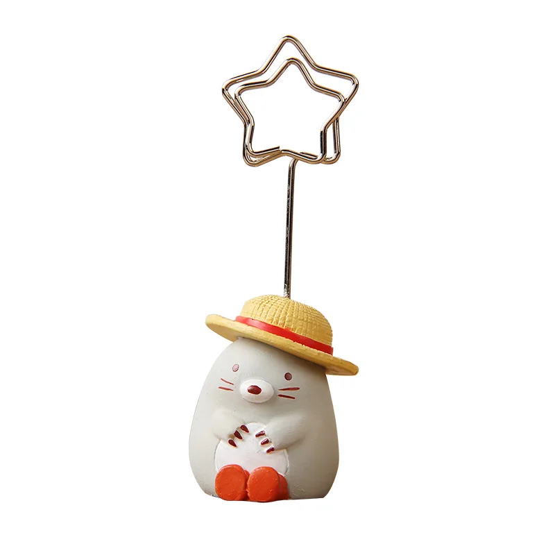 Cute Creative Animal Resin Message Holder Office Desk Decoration Cute Ornaments Message Holder Photo Holder photo card holder desk card holder sticky note holder