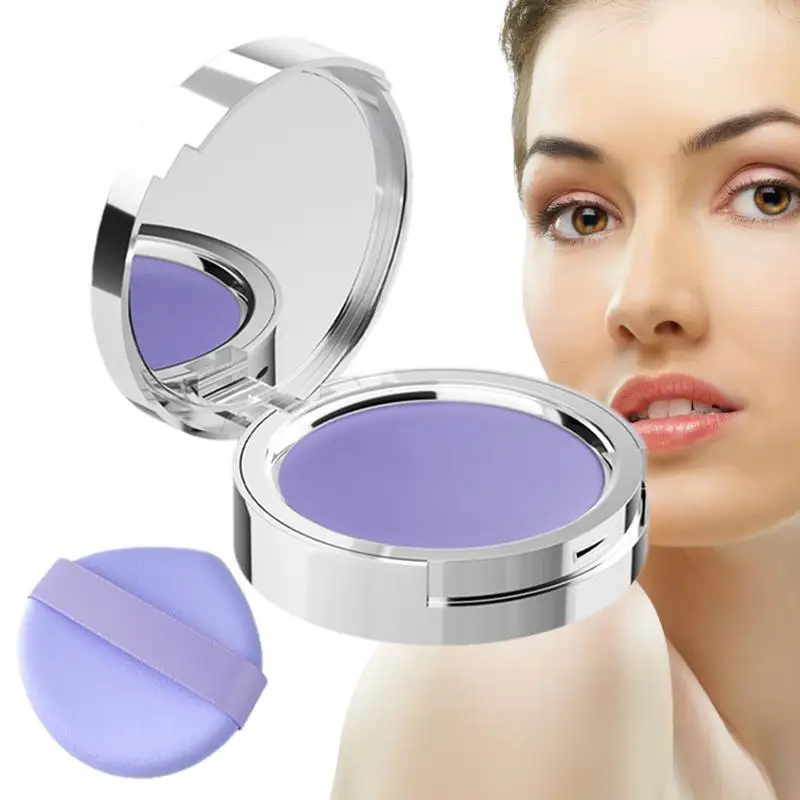 

Makeup Setting Powder Long-Lasting Lavender Matte Powder Matte Setting Powder Portable Pressed Face Powder Oil Absorbing Setting