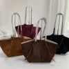 with logo Large capacity suede imitation women's handbag  letters, luxurious designer handbag 2025SS, underarm shoulder 5