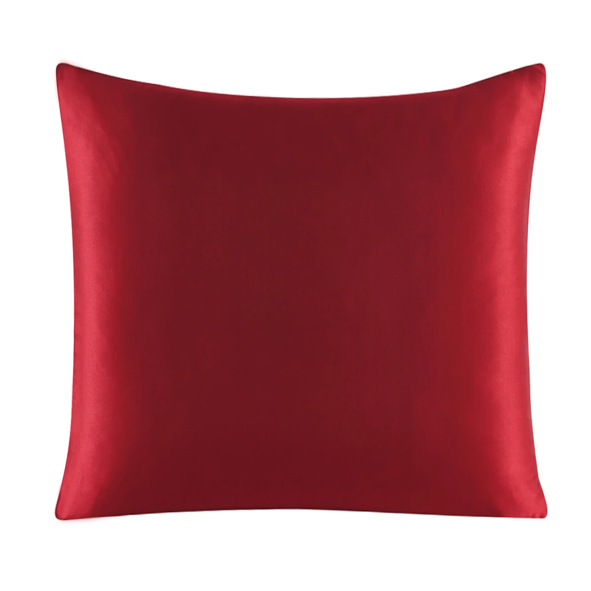 Luxurious Pure Silk Pillowcase with Zipper - Solid Multicolor, Various Sizes
