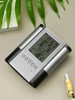 Perpetual Calendar Pen Holder Anti Slip Base Date Time Display Temperature Detection Desktop Storage Decorative Clock Pen Holder 4