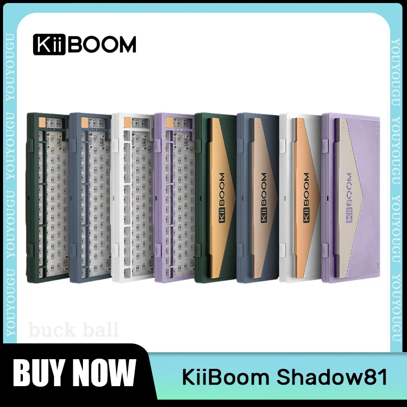 Kiiboom Shadow81 기계식 키보드 키트, 75% 무선 블루투스 키보드 키트, 3 가지 모드 개스킷, 알루미늄 합금 게이머 맞춤형 키보드