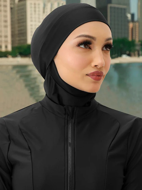 107609-4923a7.jpg 1 pièces Burkini Femme Hijab bain bain Hijab femmes été plage instantané Turban casquette