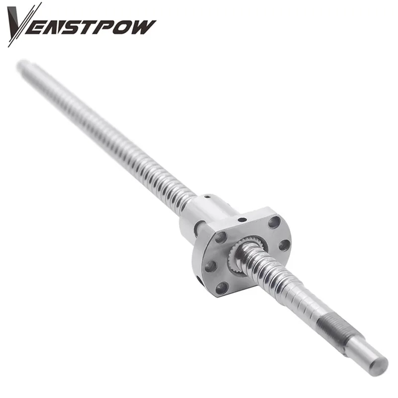 

SFU1204 200 250 300 мм 350 400 500 600 800 мм 1000 мм, свернутый шариковый винт C7 с фланцем 1204, одношариковая гайка BK/BF10, обработанная на станке с ЧПУ