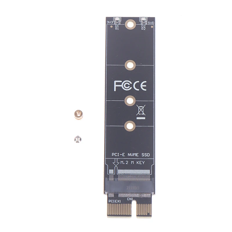 PCIE to M2 어댑터, NVMe SSD M2 PCIE X1 Raiser PCI-E PCI M 키 커넥터, 2230 2242 2260 2280 M.2 SSD 풀 스피드 지원