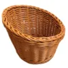 Handmade Wicker Woven Basket Bread Serving Tray Simulation Rattan Desktop Baskets For Kitchen Picnic Woven Storage Basket 6