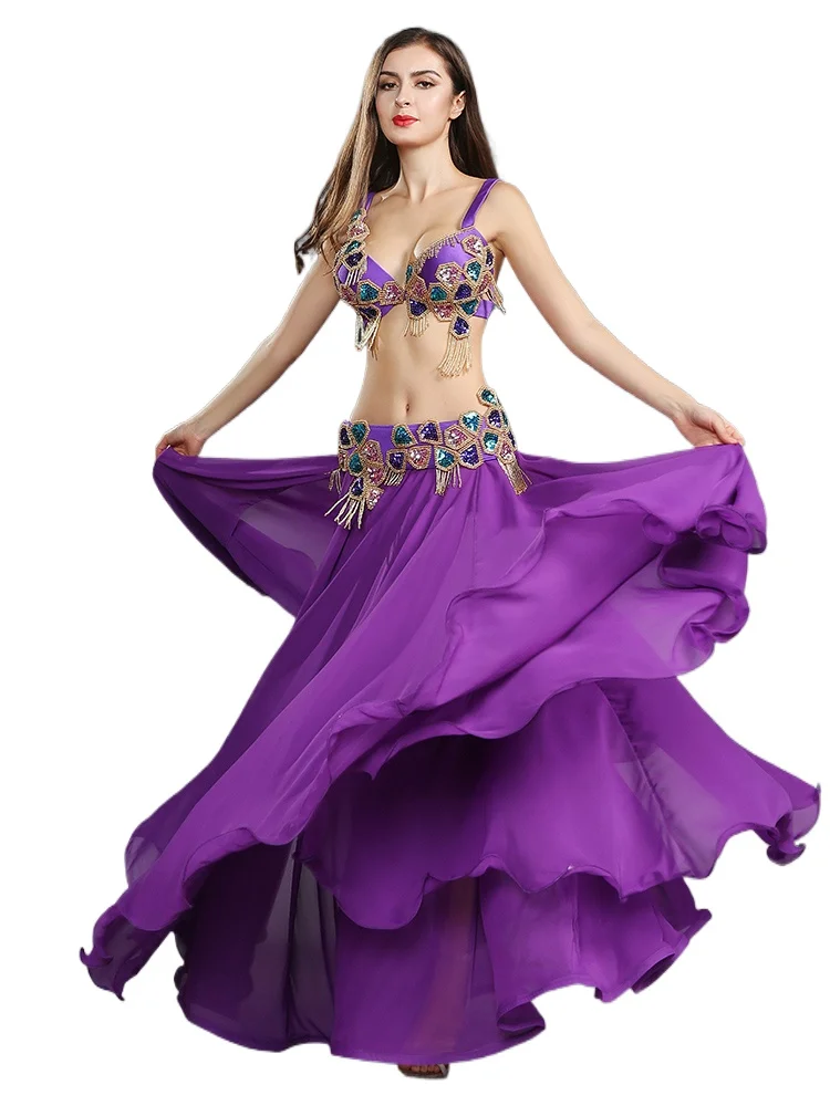 

2024 New Belly Dance Skirt Suit Sexy Oriental Dance High-end Performance Bra&Belt&Skirt Suit Dance Costumes 119083