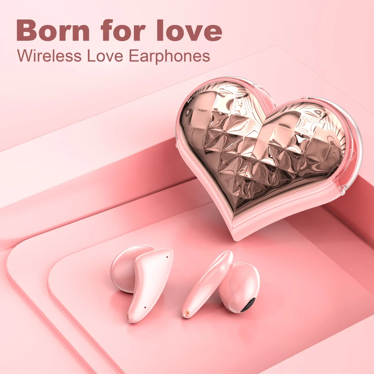 Cute Sports Bluetooth Headset Built-in Microphone and Volume Adjustable Earbuds Girl's favourite Gift