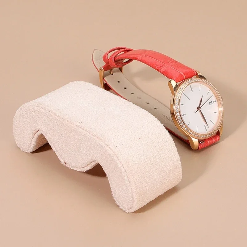 Multi Functional Cushion for Jewelry Presentation Deer Skin Watch Pillow Soft Display Stand for Wristwatch Ornament