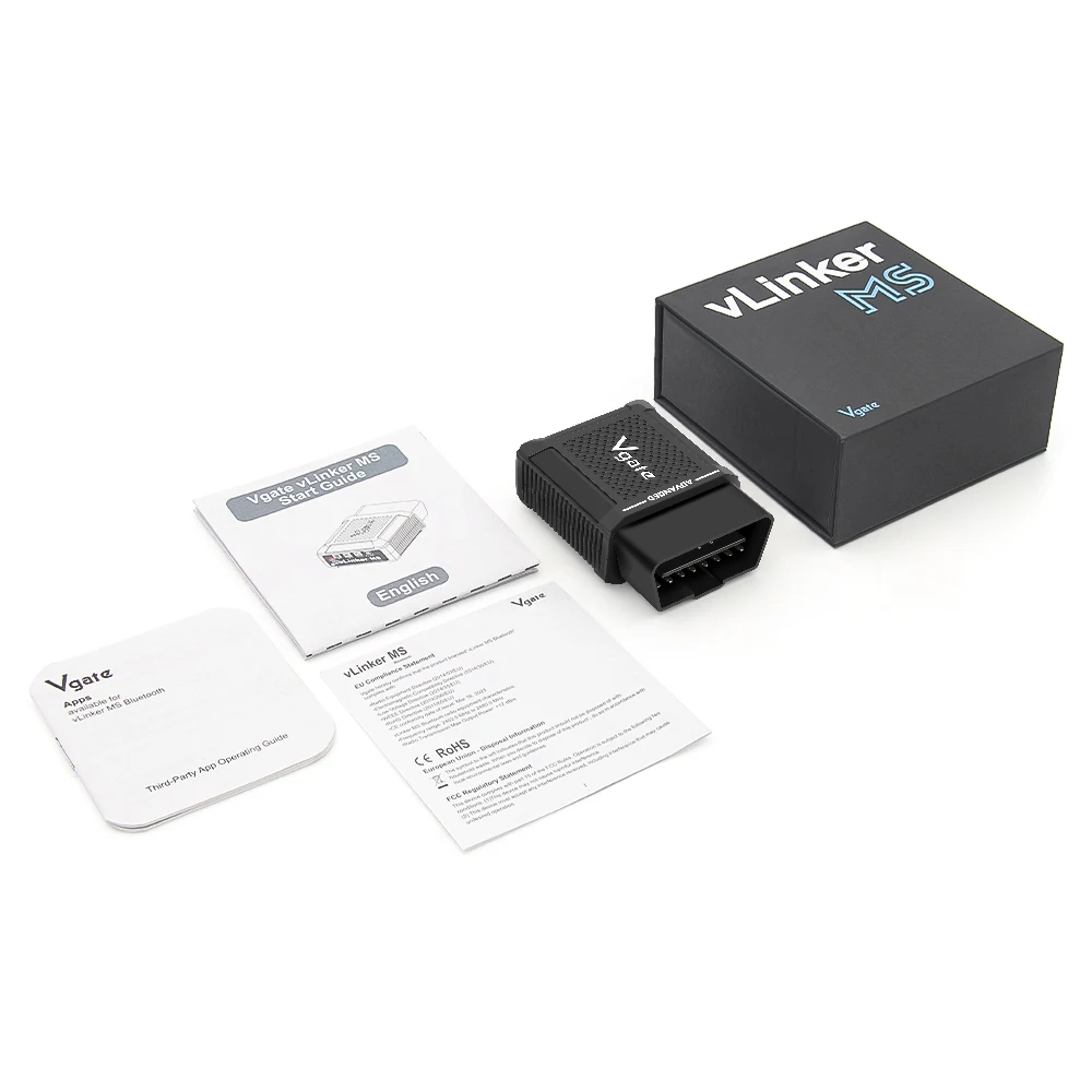 Vgate Vlinker MS Bluetooth OBD2 Scanner for 12V / 24V All Systems Diagnostic Tool ELM327 V2.3 CH LS CAN For iOS/PC/Android 6