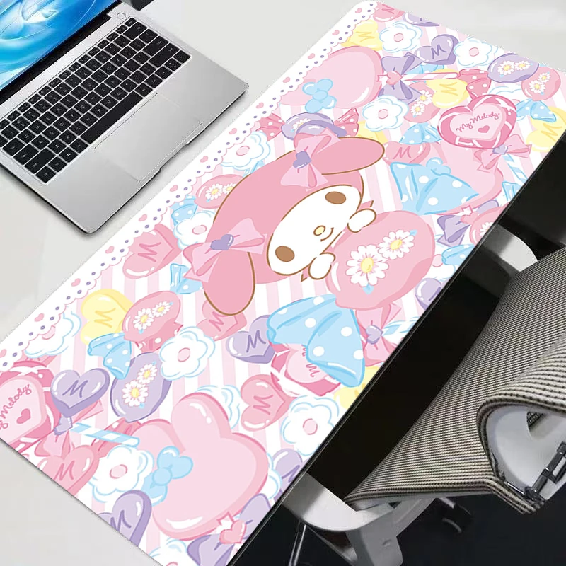 마이 멜로디 마우스 패드 게임 900x400 고무 미니 PC 내구성 키보드 노트북 컴퓨터 스피드 데스크 매트 게임 액세서리 마우스패드