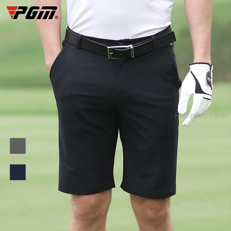 Pgm Summer Men's Golf Shorts Elastic Knee Length Quick-Drying Golf Trousers 30-38