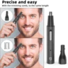 NEW! Xiaomi Mijia Electric Hair Trimmer for Nose Men Painless Rechargeable Sideburns Eyebrows Beard 3 in 1 Hair Clipper Shaver 5