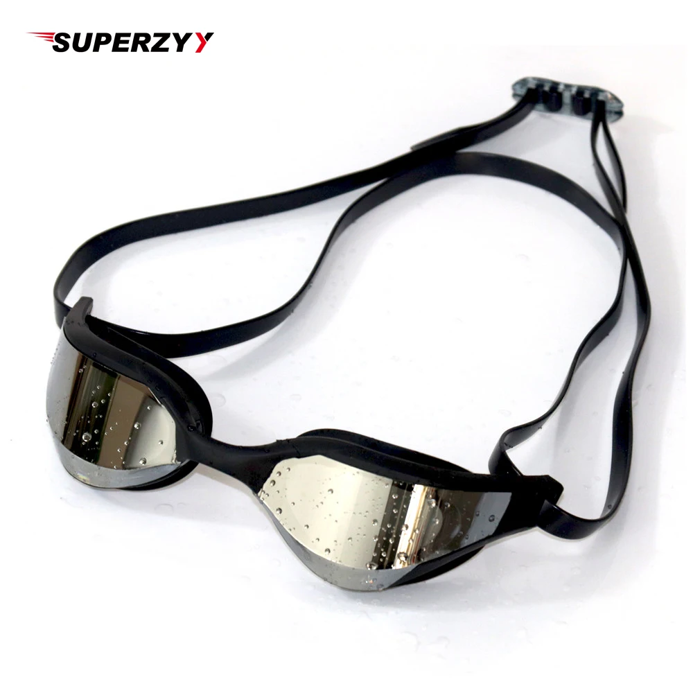 

SUPERZYY Professional Anti-Fog UV Protection Adjustable Swimming Goggles Men Women Waterproof Silicone Glasses Pool Eyewear