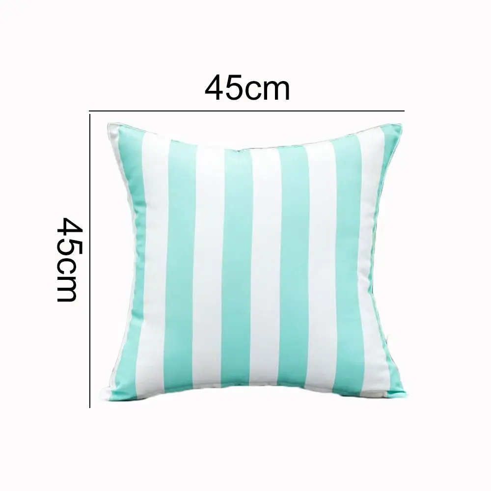 Colorful Waterproof Outdoor Cushion Cover Durable Striped Pillow Cover Modern Pillow Case Sofa