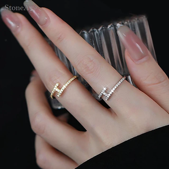 Gold Plating Adjustable Ring for Women Fashion Finger Rings Design Simple  Tail Ring Solid Color Zircon Wedding Jewelry - AliExpress