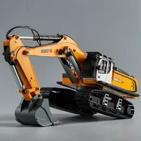 Huina New Product 1599 24-channel Ultra-wide Alloy Engineering Vehicle Remote Control Electric 1:14 Excavator Outdoor Toy Gift 2