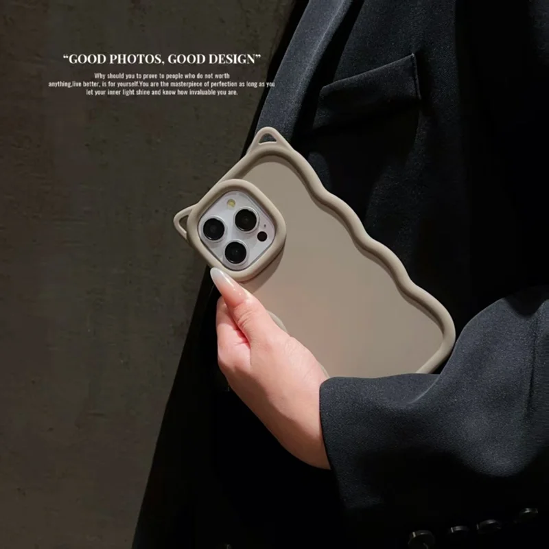 Cat Ear Candy Silicone Waves Soft Phone Case - Cute & Stylish Design Cover