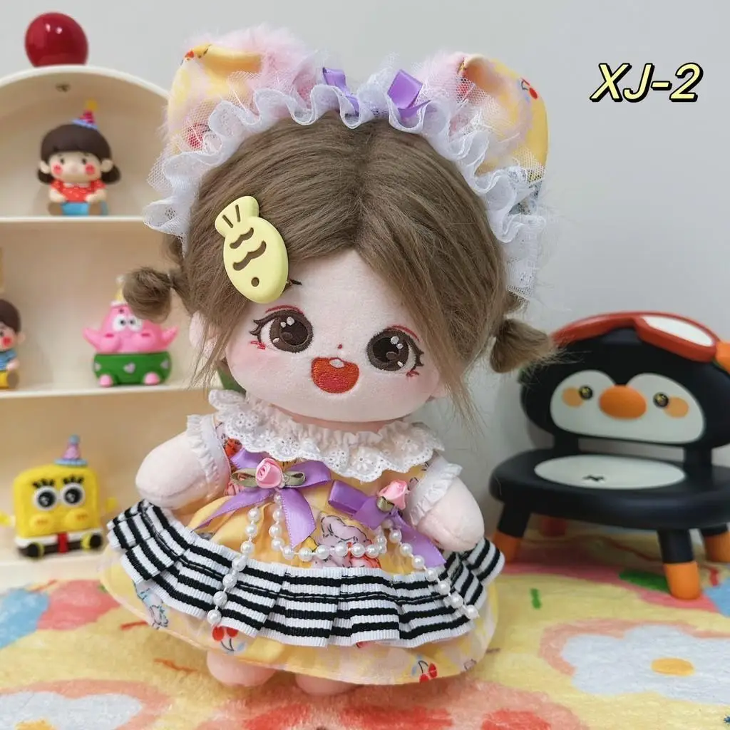 thumbnail image 1 of Ropa de muñeca de algodón para bebé, traje de tres V3, 20cm, vestido de princesa, regalo de cumpleaños para niñas, 1 of 5