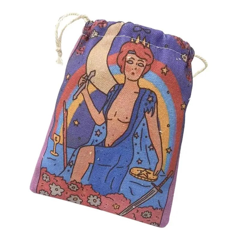 

Tarot Deck Holder Blue Clothe Goddess Tarot Card Bags And Pouches Stylish Comfortable Novelty Creative Durable Tarot Card