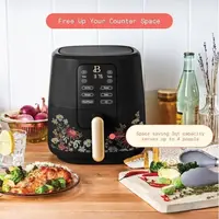 3 Qt Air Fryer with Technology, (Black Wildflower) by Drew Barrymore 1