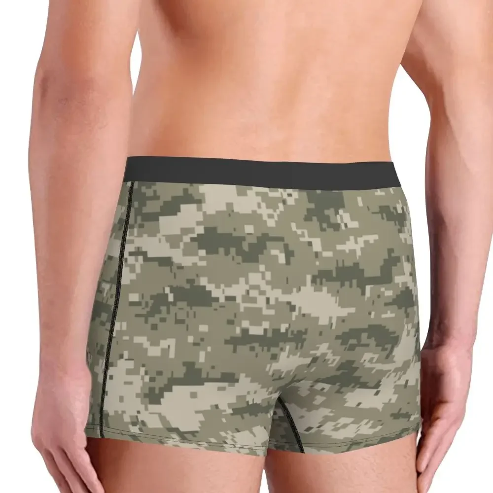 Men's Camouflage Camo Boxer Briefs Shorts Panties Soft Underwear Homme Funny Underpants