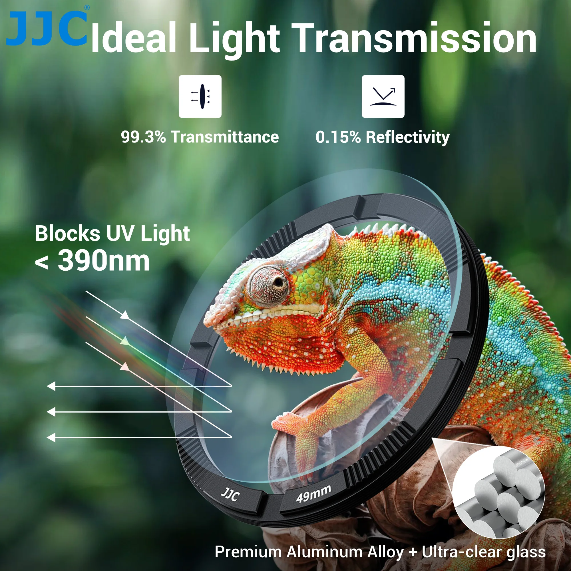 JJC L39 Ultradünner, mehrfach beschichteter UV-Filter für Leica Q3 43, UV-Schutz, ultrahlares Glas, Kameraobjektivfilter für Leica Q3 – Detail 4