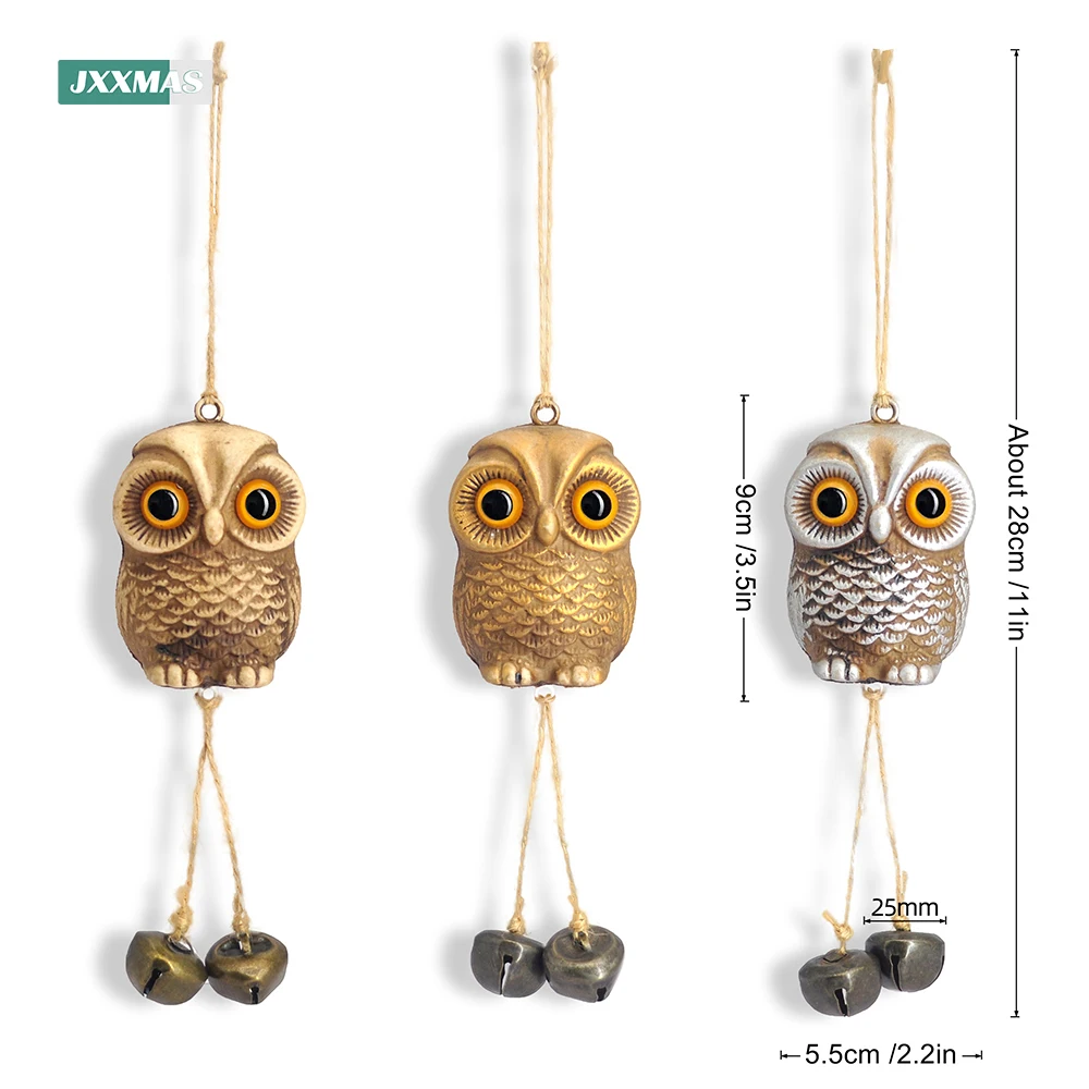 Garden Decor Owl Pendant Statue Scarecrow Fake Animals Bird