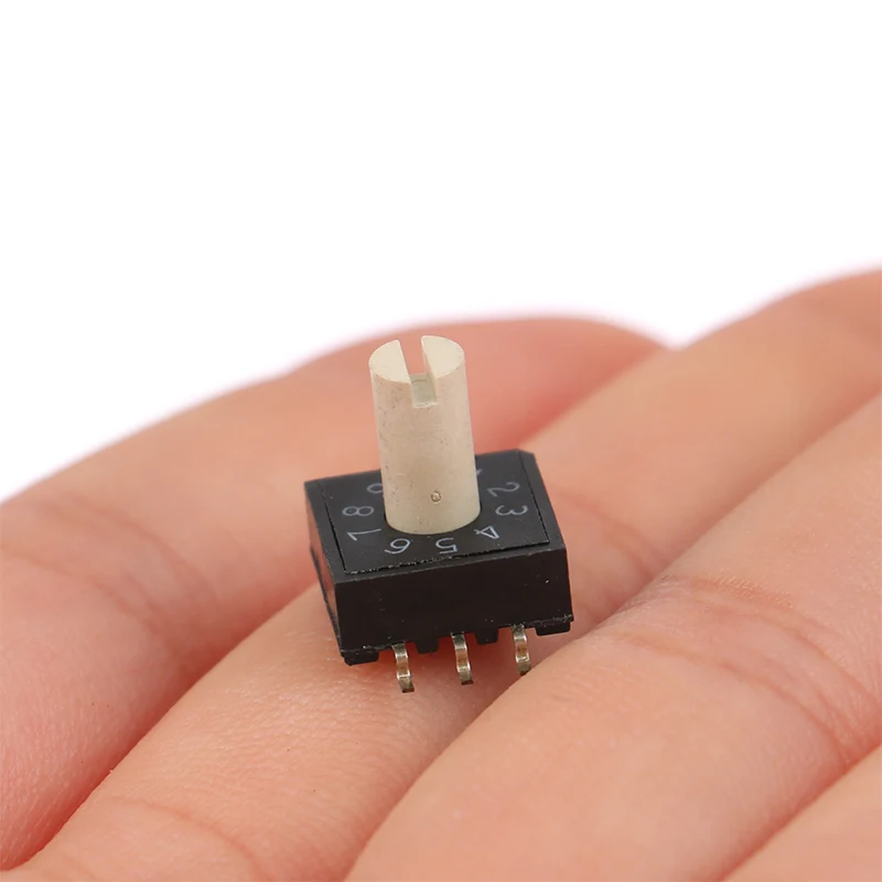 1PCS RM3HAF-10R Rotary Encoder Switch Dial Switch 10 0-9 Coding Switch Patch 3:3 With Handle Rotary Coding Switch