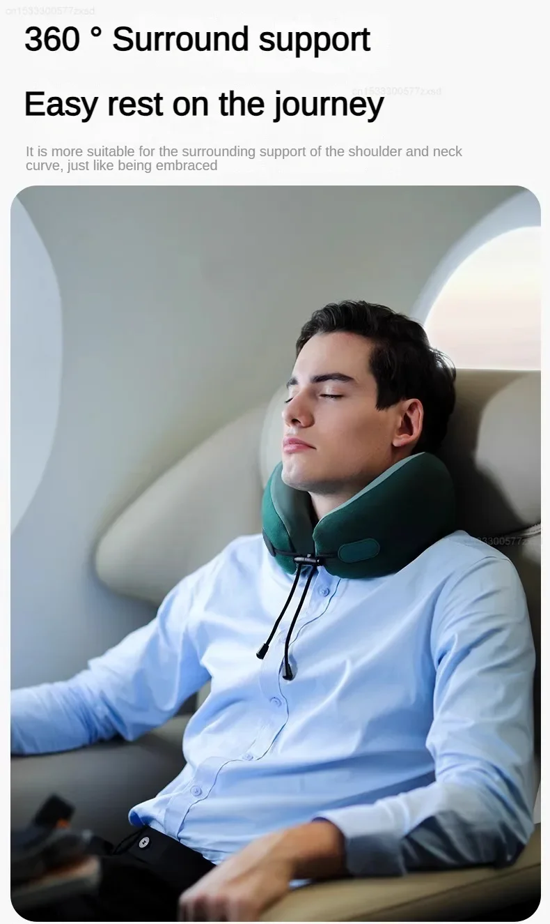 Xiaomi EVERYTHINK Travel U-shaped Pillow Memory Sponge Chin Neck Support description image 5