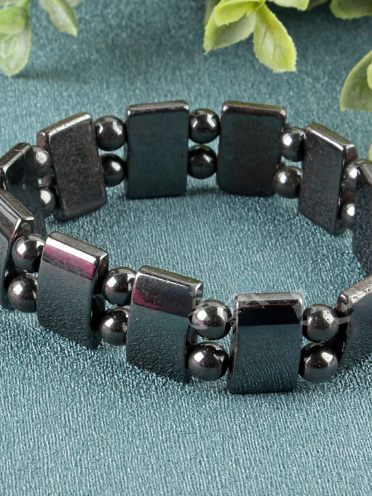 Terahertz Bracelet Magnet Hand Row Black Gallstone Bracelet Energy Stone magnetic bracelet