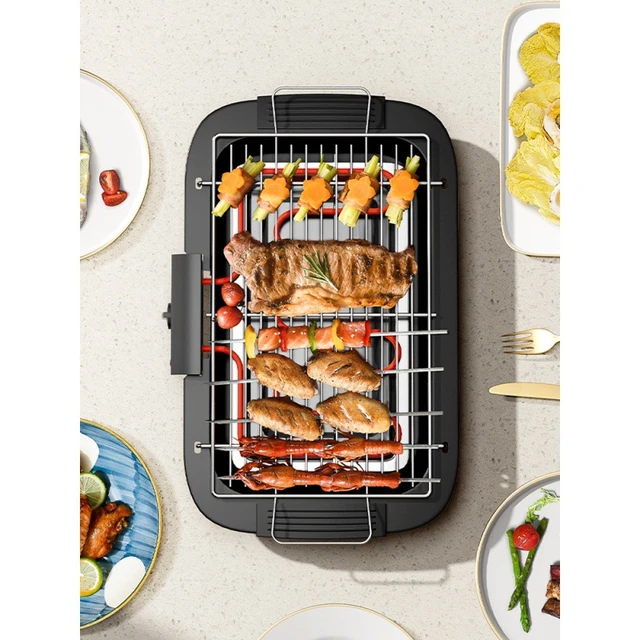 Electric Table Top Grill BBQ Barbecue Garden Camping Cooking Indoor 1300W