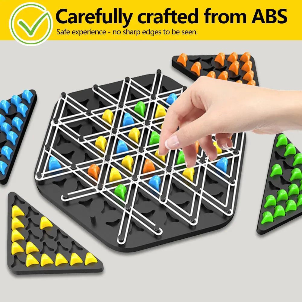 ABS Triangle Chess Game Board for Family Party