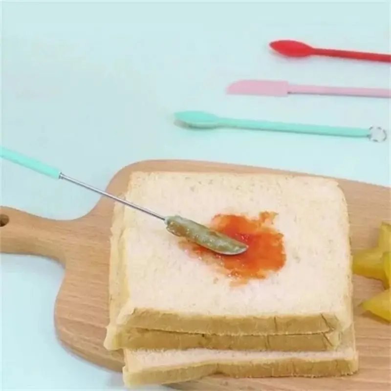 Mini silicone telescopic scraper/ scraping spoonsuitable for peanut butter  and ketchuphoney cosmetics foundation nail polish - AliExpress