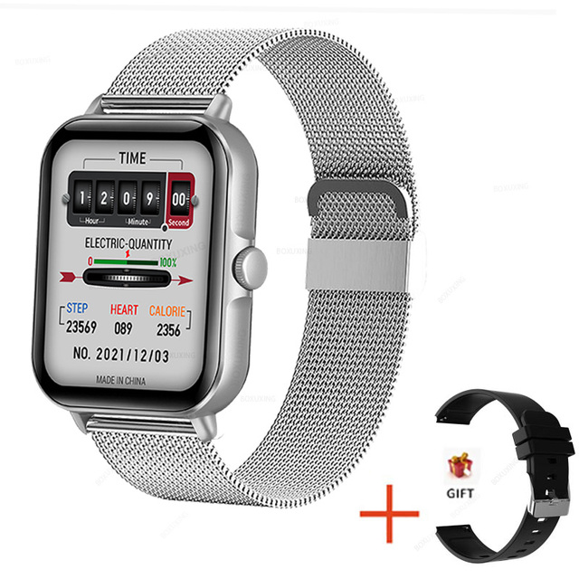 New Smart Watch Women Men 1.69" Full Touch Dial Call Fitness Tracker Waterproof Bluetooth Answer Call Smartwatch Woman+Box