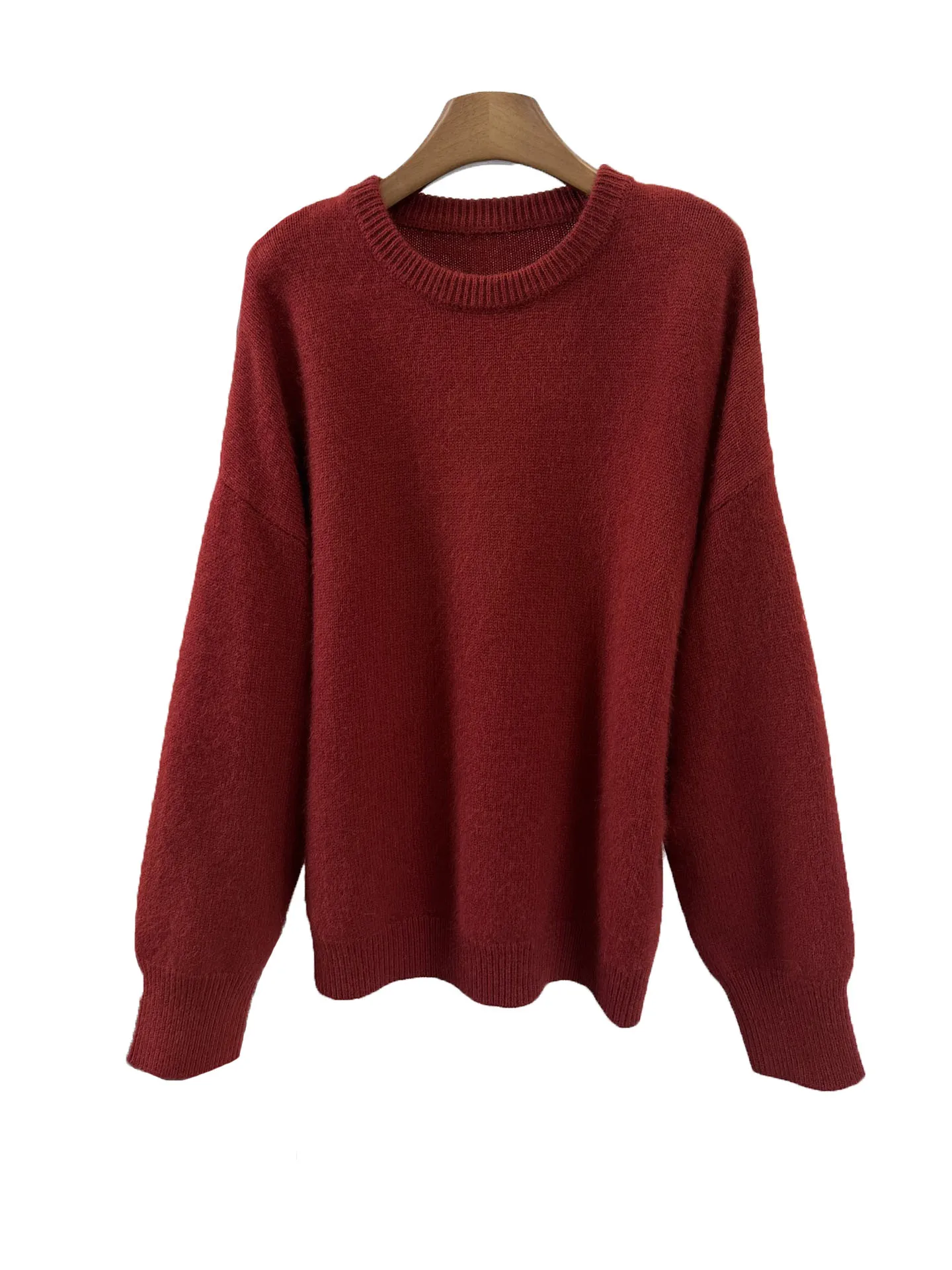 

Jumper jacket round neck short loose fit elastic cuff design warm and comfortable 2023 winter new 1215