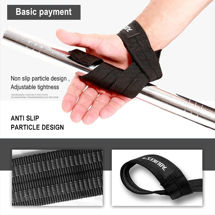 Description Picture 3 of itemWeight Lifting Wristband Power Belt Grip Belt Fitness Tension Belt Horizontal Bar Dumbbell Pressure Anti Slip Borrowing Belt