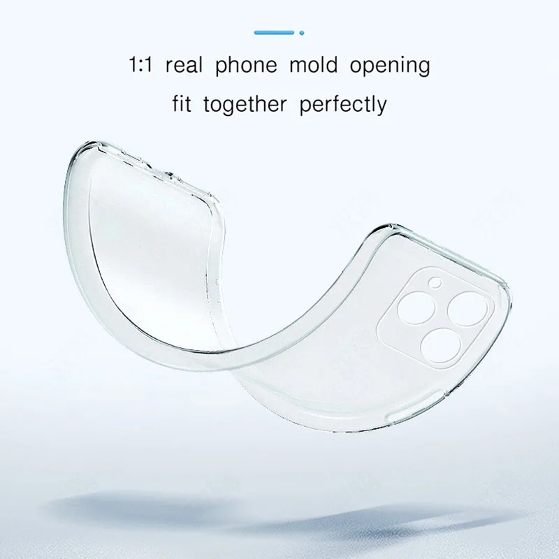 Premium Transparent Shockproof TPU Silicone Phone Case with Camera Protection