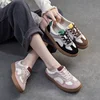 GKTINOO Spring Autumn Suede Sneakers Women Genuine Leather Patchwork Flats Lace-up Round Toe Ladies Training Shoes Handmade 3
