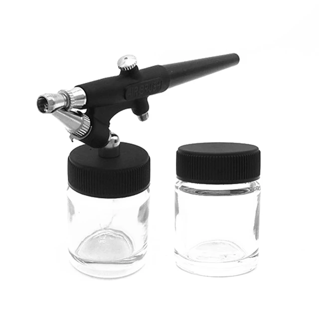 Paint Sprayer Airbrush Kit 0.8mm Single Action Air Brush Set 22CC Paint  Fluids Cup for