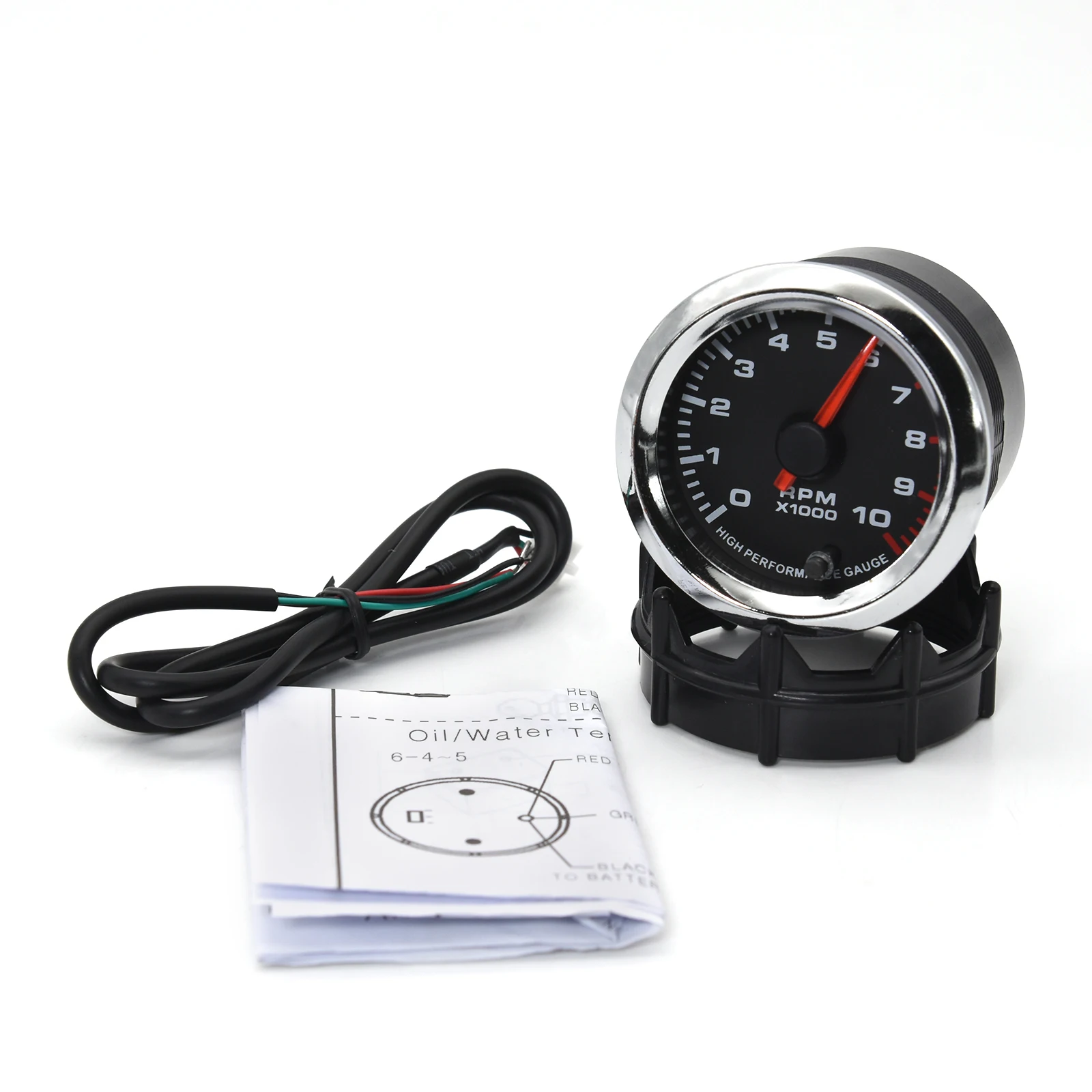 52mm Universal Auto-Tachometer 0 ~ 10000 RPM Tacho Gauge 7 Farben  Hintergrundbeleuchtung Led Meter Pointer Für Auto Racing 12V 4/6/8 Zylinder