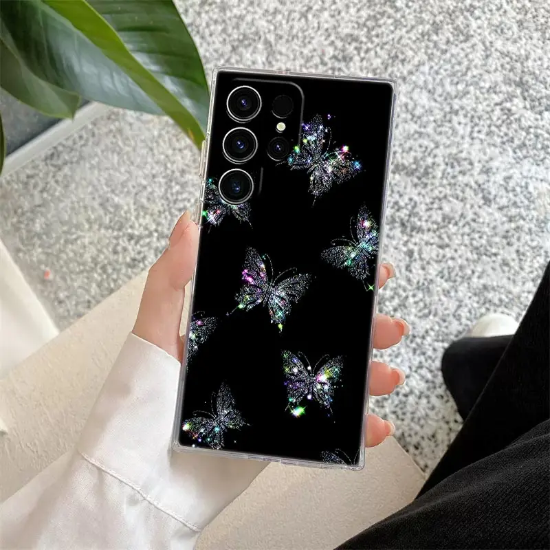 Elegant Beauty Pink Butterfly Phone Case - Clear Cover