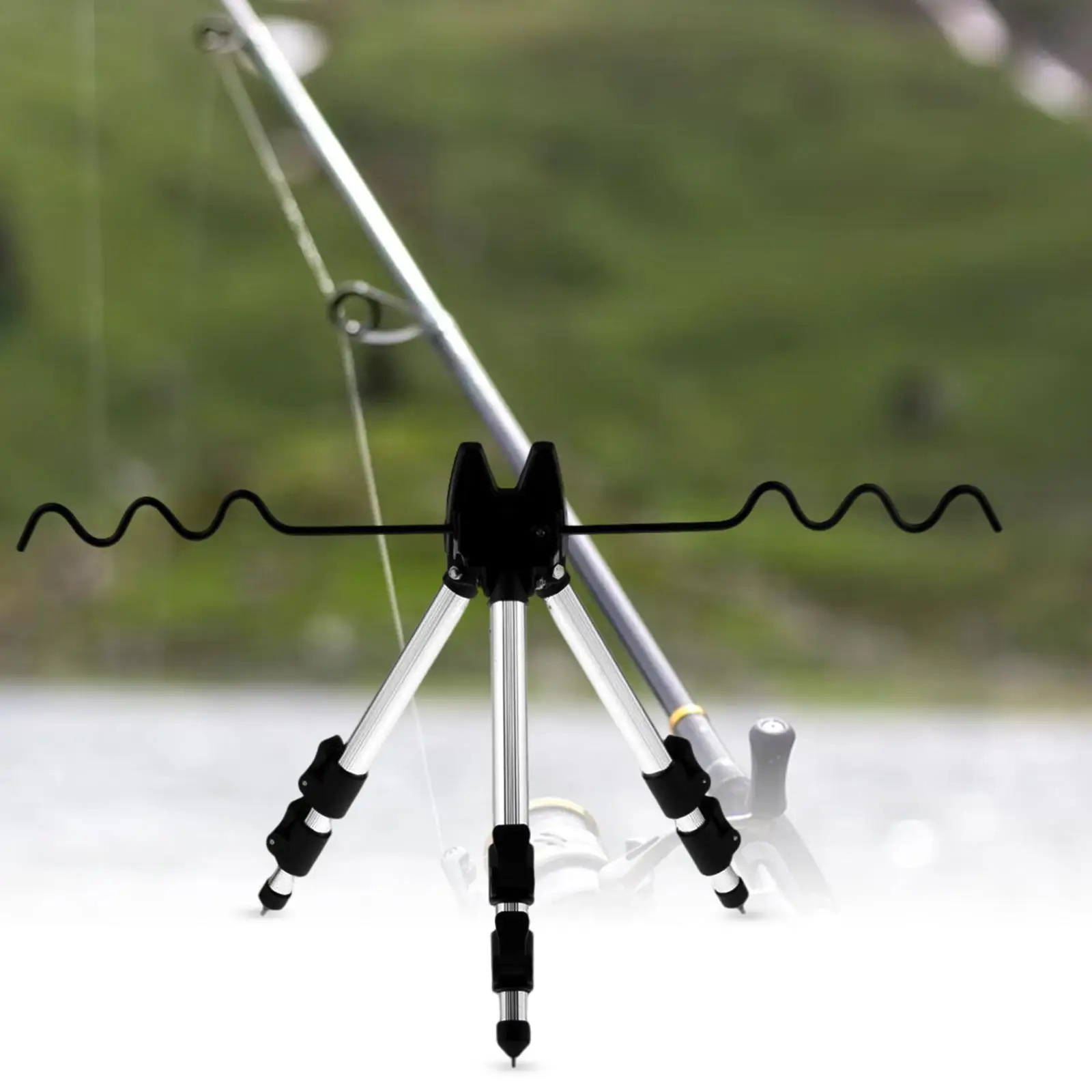 Fishing Rods Tripod Stand Rest Beach Shore Pier Tackle Telescopic, Fishing Rod Support Tools