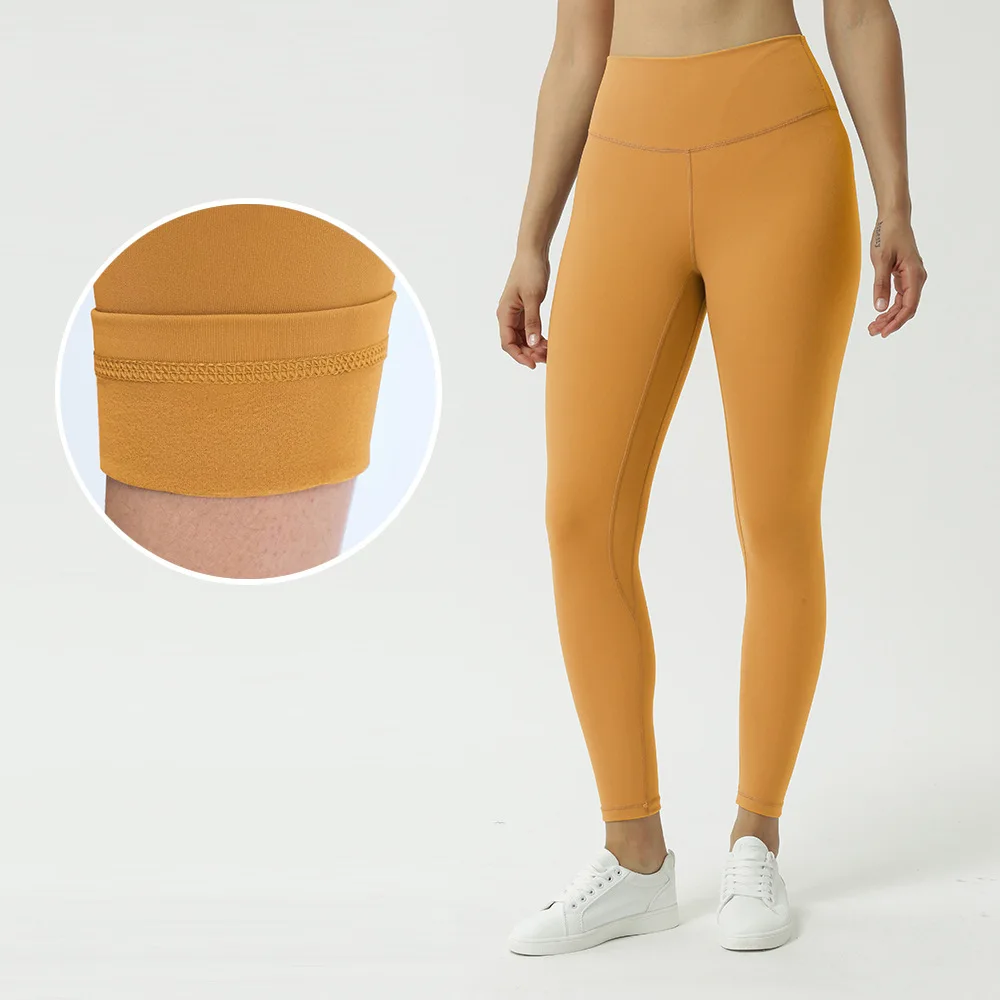

2023 Fashion New Skincare Nude High Waist and Hip Lift Double Sided Brushed Casual Sports Elegant Women's Yoga Capris